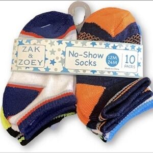 Zak and Zoey Boys No show socks 10 pairs 12-24months